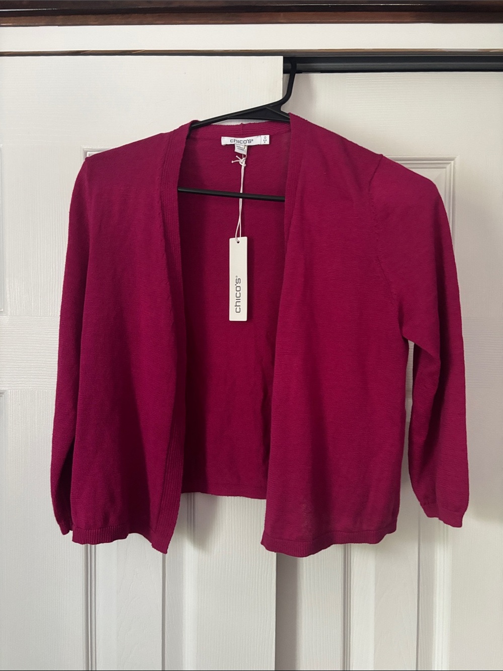 NWT Chico’s Jersey Cropped Cardigan Sweater Size S
